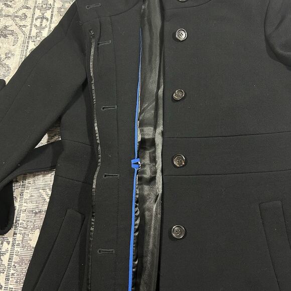 J. Crew Black Lady Day Top Coat Size 6 Italian Double Cloth Wool Blend Italian - Picture 4 of 11